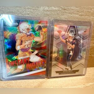 Lot of (2) Drake Maye ROOKIE Football Cards